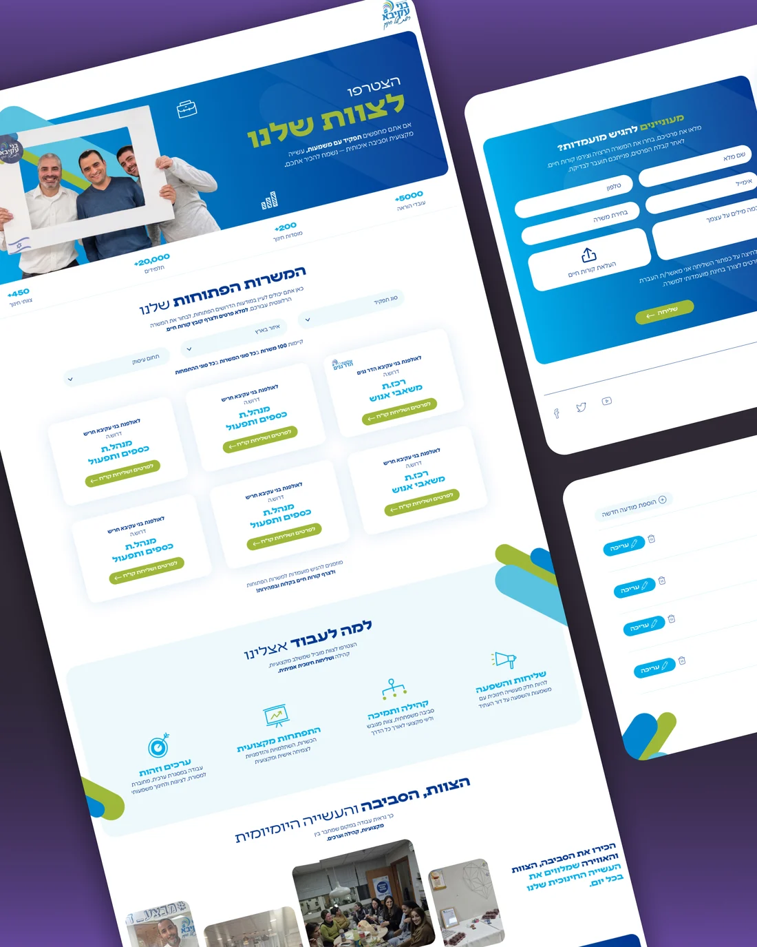 דרושים יב״ע – מוקאפ עיצוב אתר